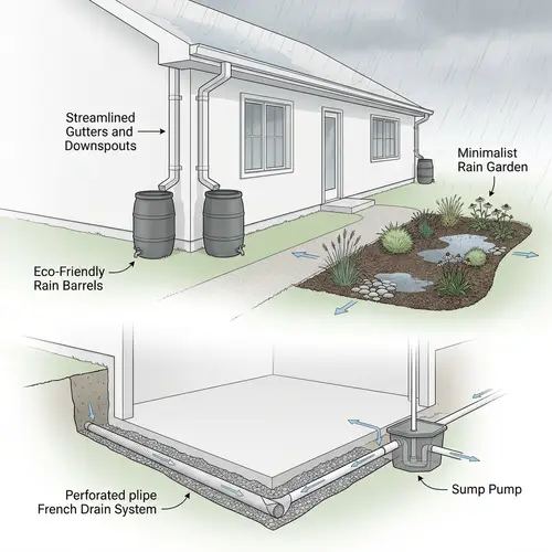 Minimalist Residential Drainage System for Efficient Water Filtration