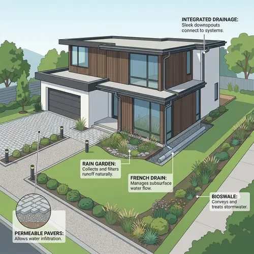 Modern Drainage Techniques - Aesthetic Residential Design Guide