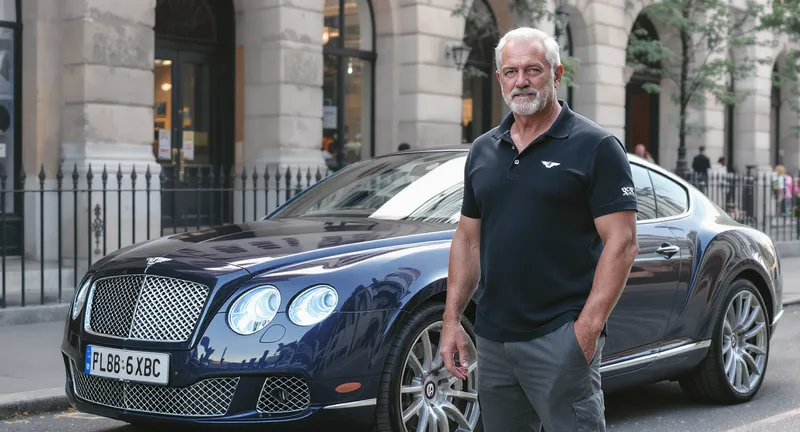 Stylish 62-Year-Old Irish Man with Bentley Stylish 62-Year-Old Irish Man with Bentley