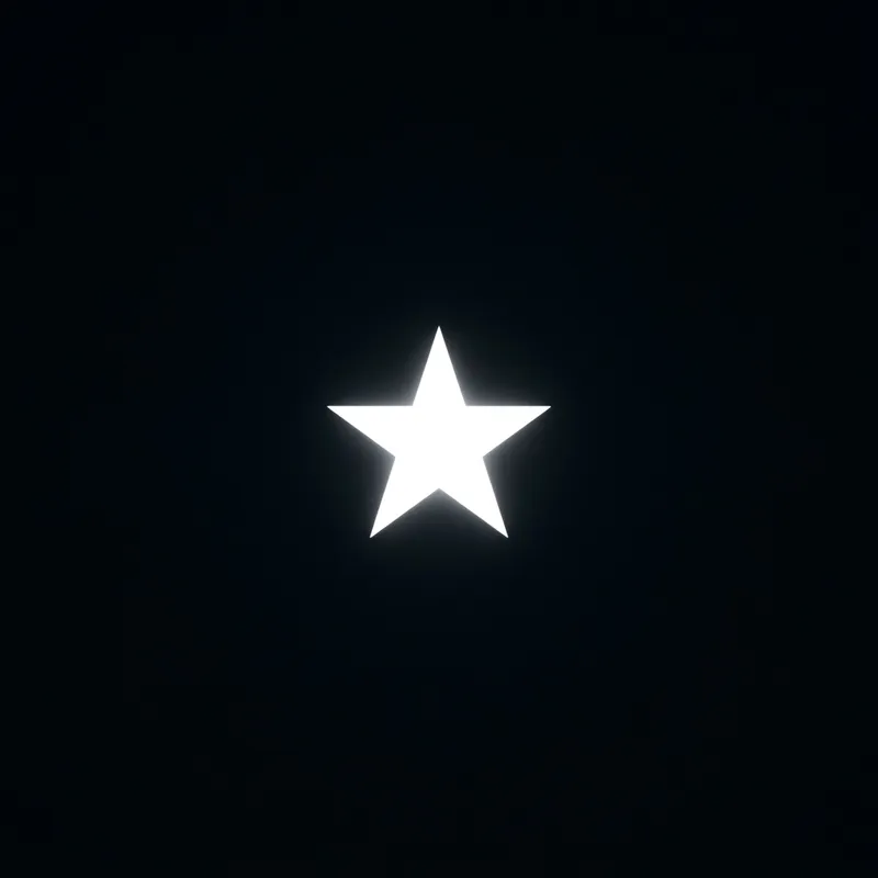 Minimalist Star on Black Background Art