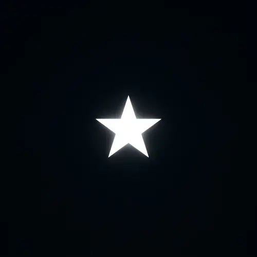 Minimalist Star on Black Background Art