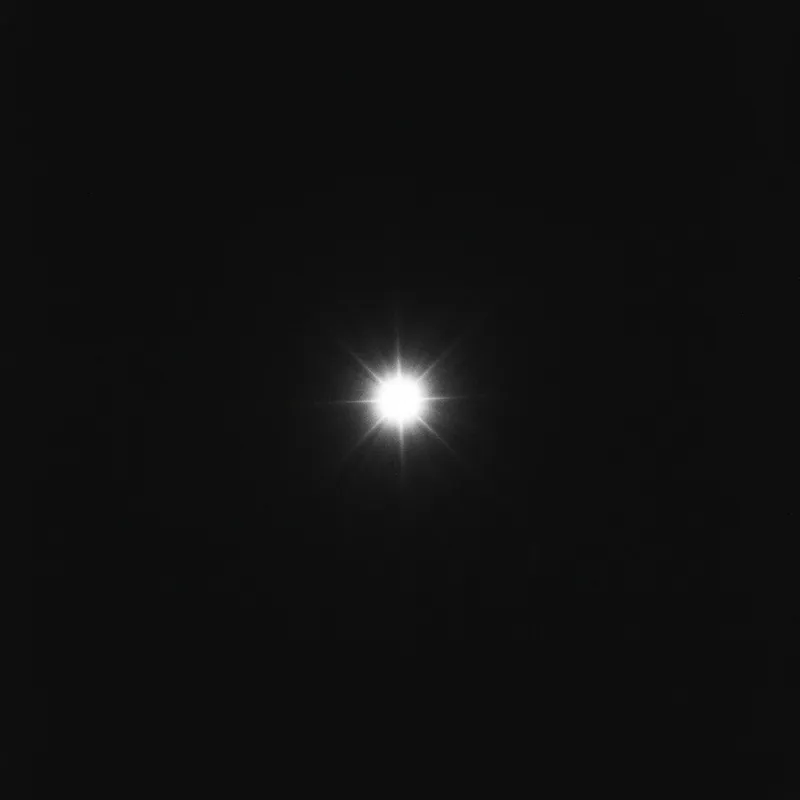Minimalist Star against Black Background