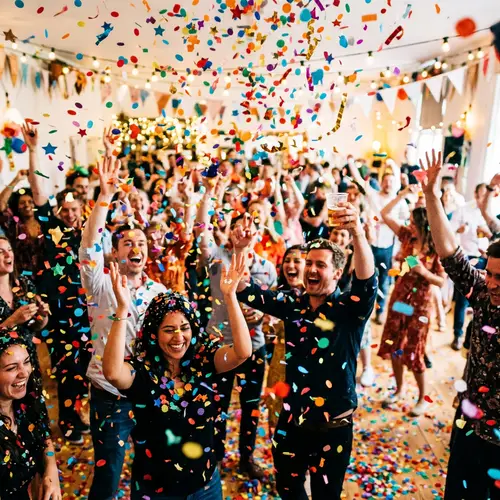 Colorful Confetti Festivity | Joyful Celebration Scene