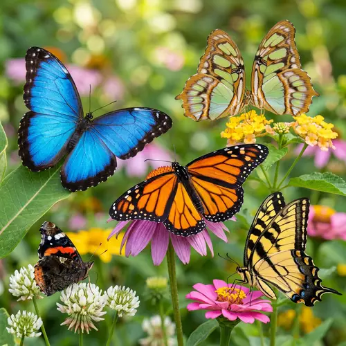 Vividly Colored Butterfly Images Collection