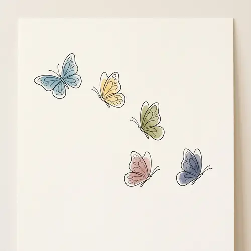 Minimalistic Butterfly Art Images