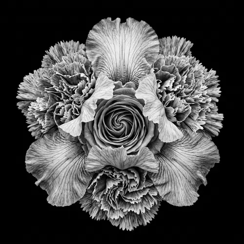 Intricately Pressed Chimera Flower Photo