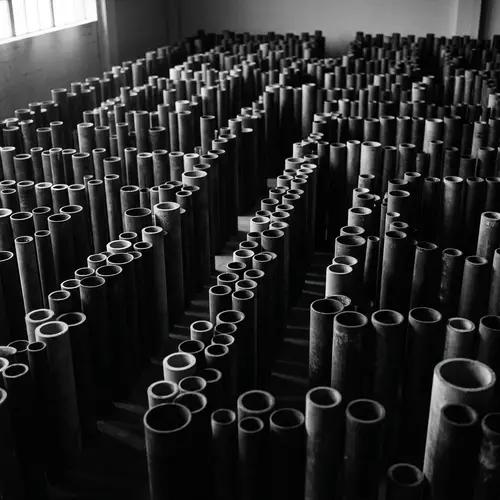 Intricate Monochrome Maze: Abstract Texture Art