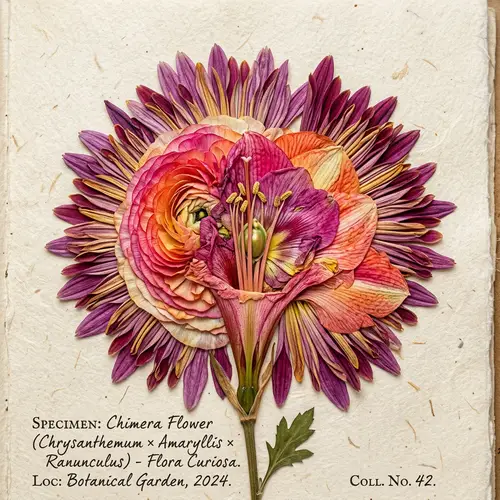 Vibrant Chimera Flower: Macro Lens Close-Up Photo