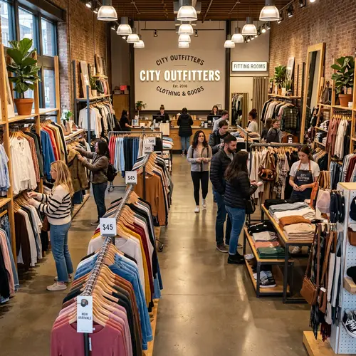 Retrowave Clothing Store Interior Design Ideas