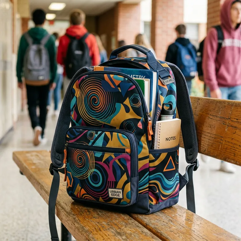 Teen Backpack with Trendy Print for Teens