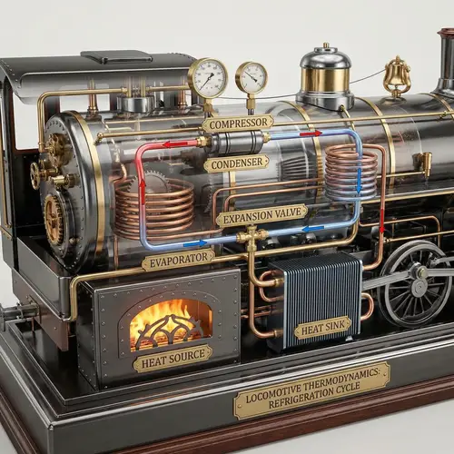 Refrigeration Cycle in Locomotive Engine