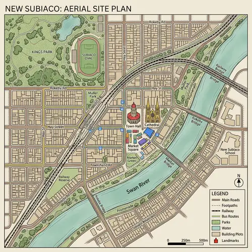 Subiaco City Aerial Site Plan | Urban Development Layout