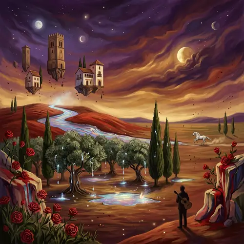 Surreal Landscape Inspired by Lorca's Poetry