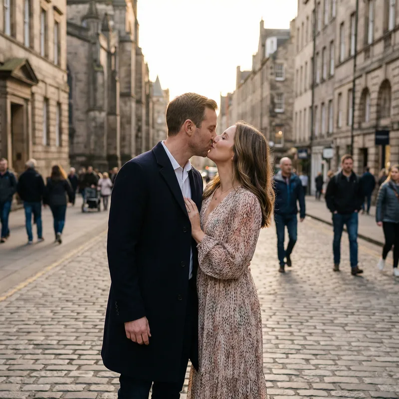Gorgeous Couple Kissing – A Romantic Moment
