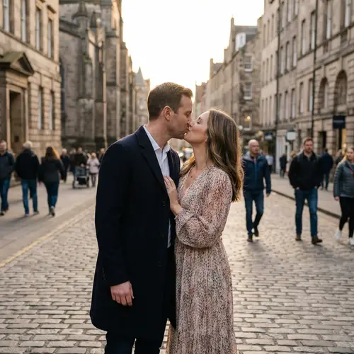 Gorgeous Couple Kissing – A Romantic Moment