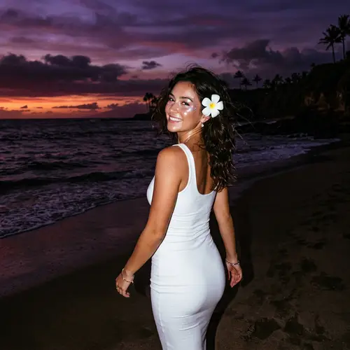 Glowing Beach Photo at Sunset