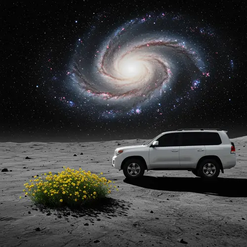 Toyota Land Cruiser on the Moon - A Galactic Adventure