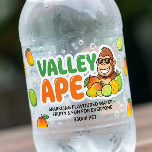 Valley Ape Sparkling Water Packaging Design