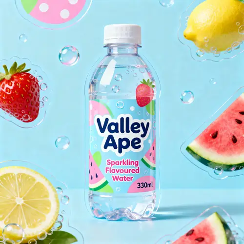Valley Ape Sparkling Water Packaging Design