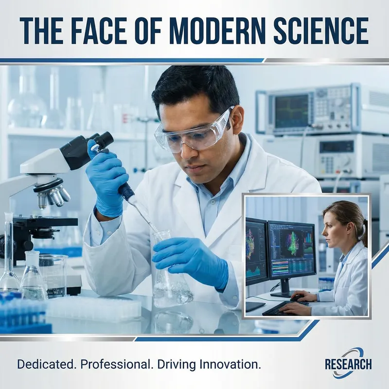 Modern-Day Scientists: Hispanic Male and Caucasian Female in Lab Setting