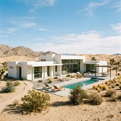 Minimalist Desert Villa Inspired by Richard Meier