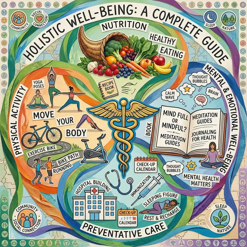 Health-Wellness Collage Art: Fitness, Nutrition & More