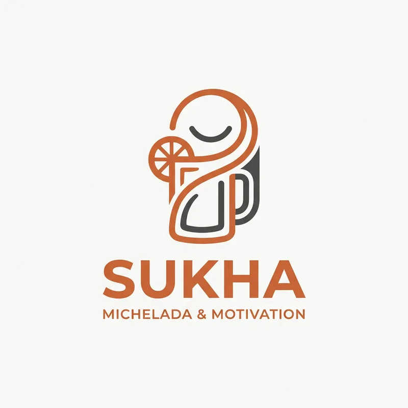 Sukha: Clear & Minimalist Logo for Micheladas & Quotes Sukha: Clear & Minimalist Logo for Micheladas & Quotes