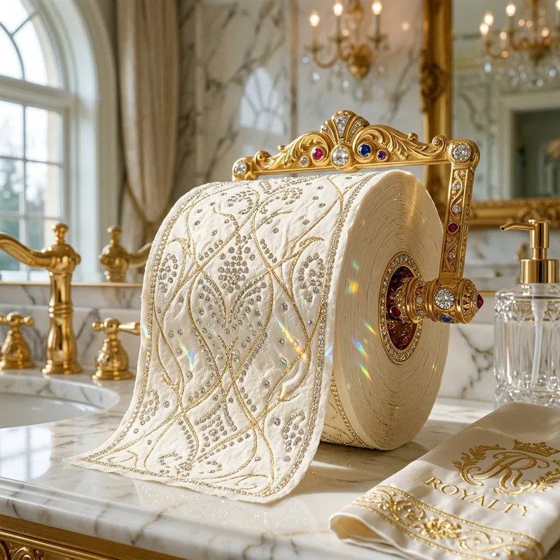 World's Most Expensive Toilet Paper with Diamonds and Gold