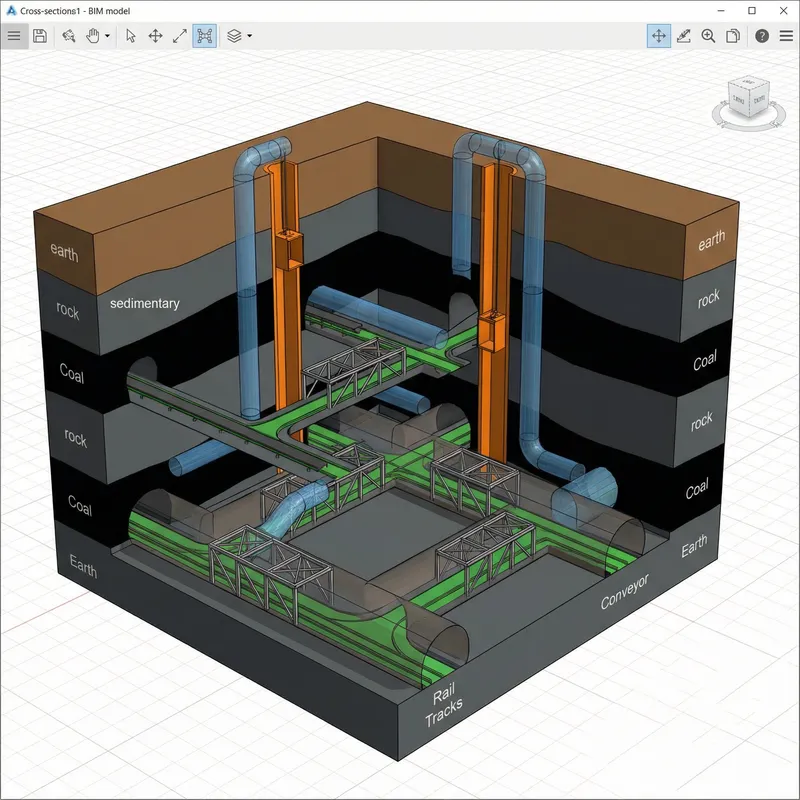 3D Coal Mine Model for BIM Design 3D Coal Mine Model for BIM Design