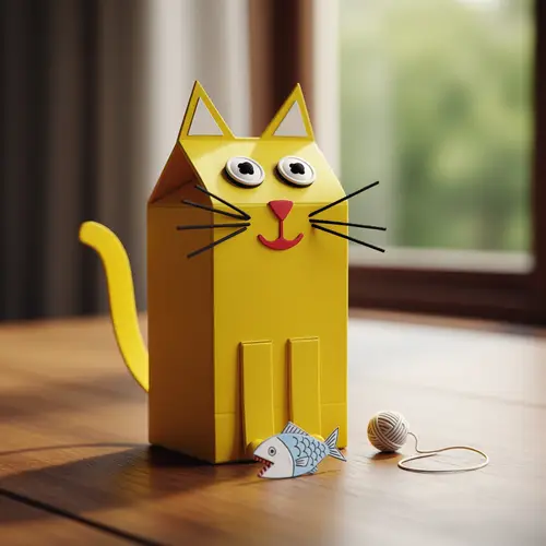 Cute Yellow Cartoon Cat – Adorable Art