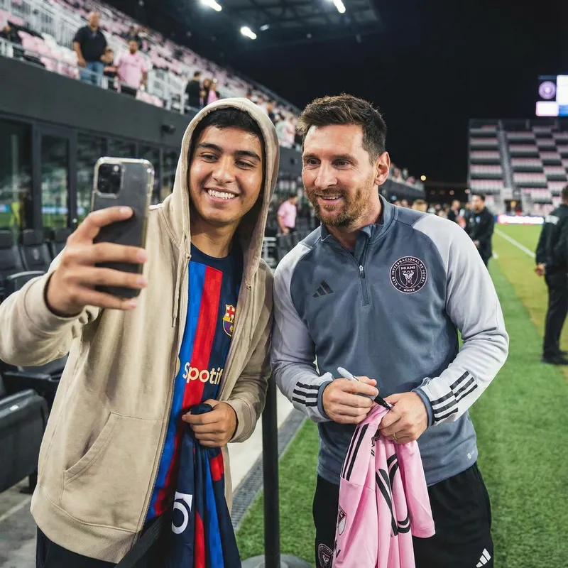 Meeting Professional Football Player Leo Messi