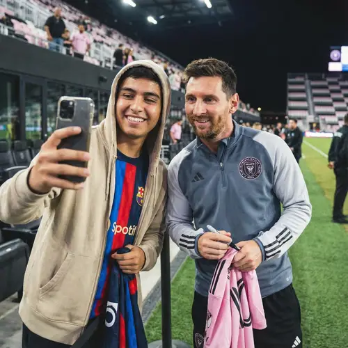 Meeting Professional Football Player Leo Messi