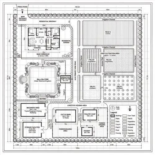 Blueprint for 2.5 Acre Agro Farm Design