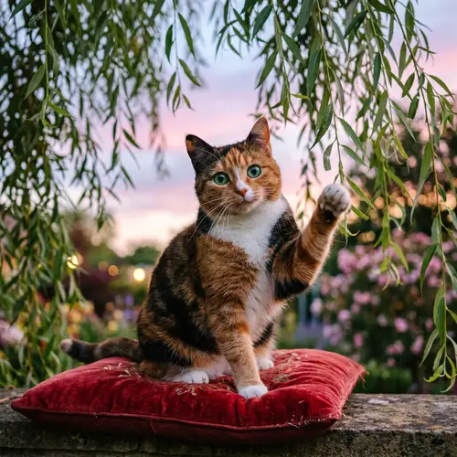 Charming Calico Cat: Beauty and Curiosity