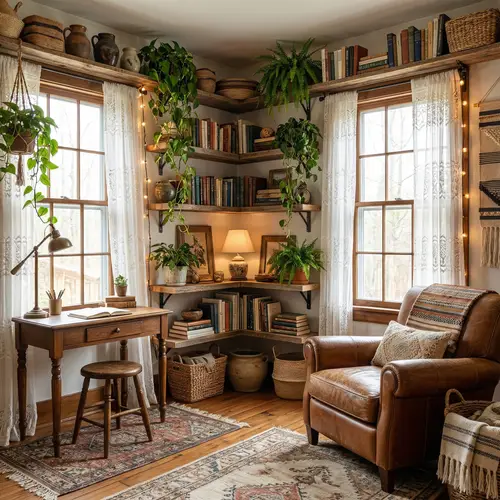 Rustic Bohemian 7x7 Study Library Design