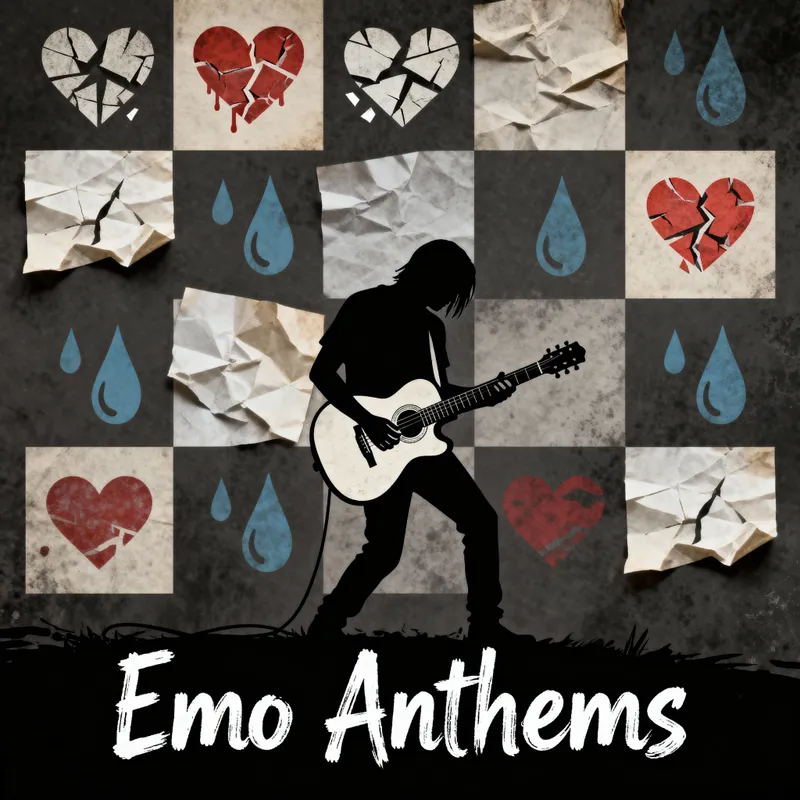 Emo Anthems Playlist Cover Design