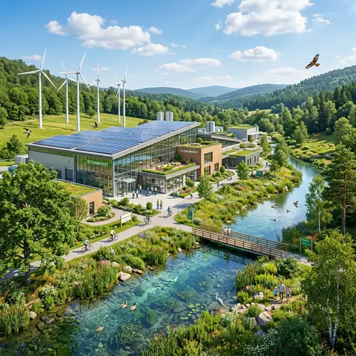 Eco-Friendly Factory Building in Nature