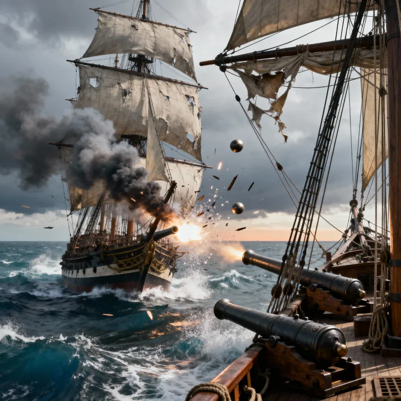Epic Cannon Battle on the High Seas
