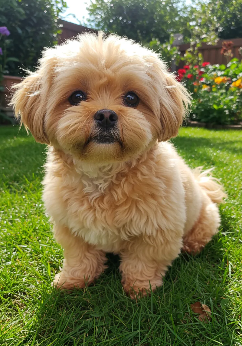 Cute Light Caramel Shih Tzu Dog