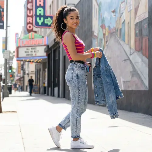 1980s Fashion Inspired Outfit for Petite Women