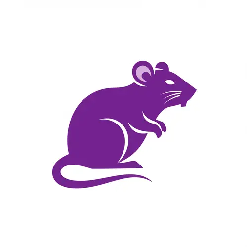 Purple Symbolic Rat Illustration