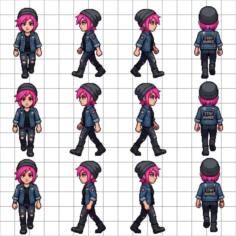 Chloe Price Inspired RPG Maker MV Character