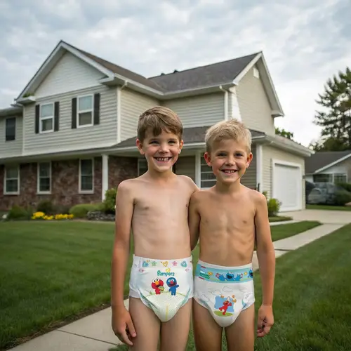 Kids in Pampers Diapers - Comfort and Style