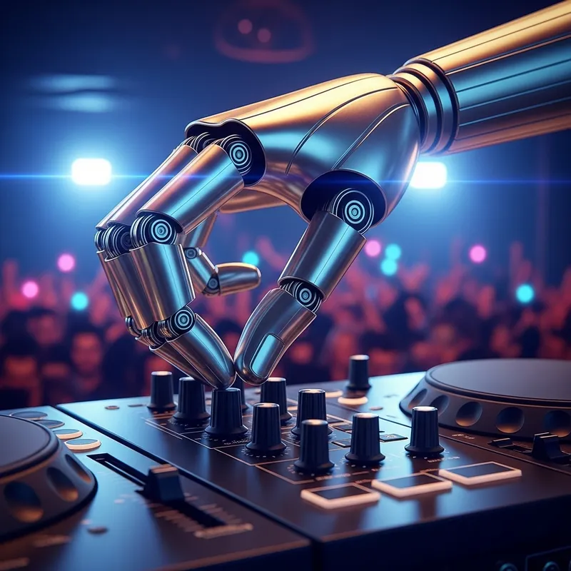 Electro Music With Robot Image