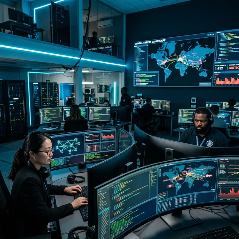 Futuristic Cybersecurity Lab | Real-time Threat Analysis Futuristic Cybersecurity Lab | Real-time Threat Analysis
