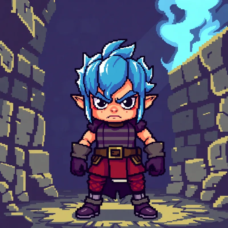 Pixel Art Fantasy Prisoner - Retro 16-bit RPG Character Pixel Art Fantasy Prisoner - Retro 16-bit RPG Character