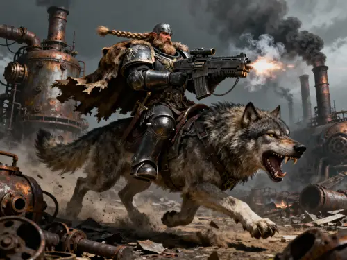 Viking Space Marine: Warhammer 40k Action Scene