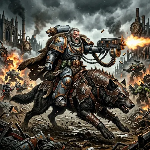 Viking Space Marine: Warhammer 40k Action Scene