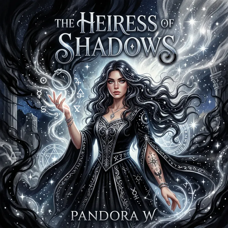 L'Héritière des Ombres - Mystical Book Cover Design