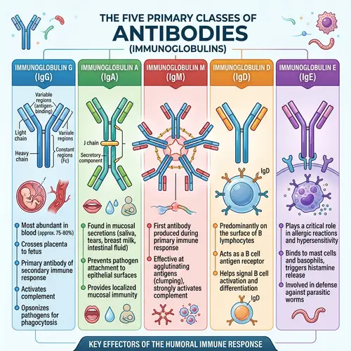 5 Primary Antibodies Produced by Human Immune System